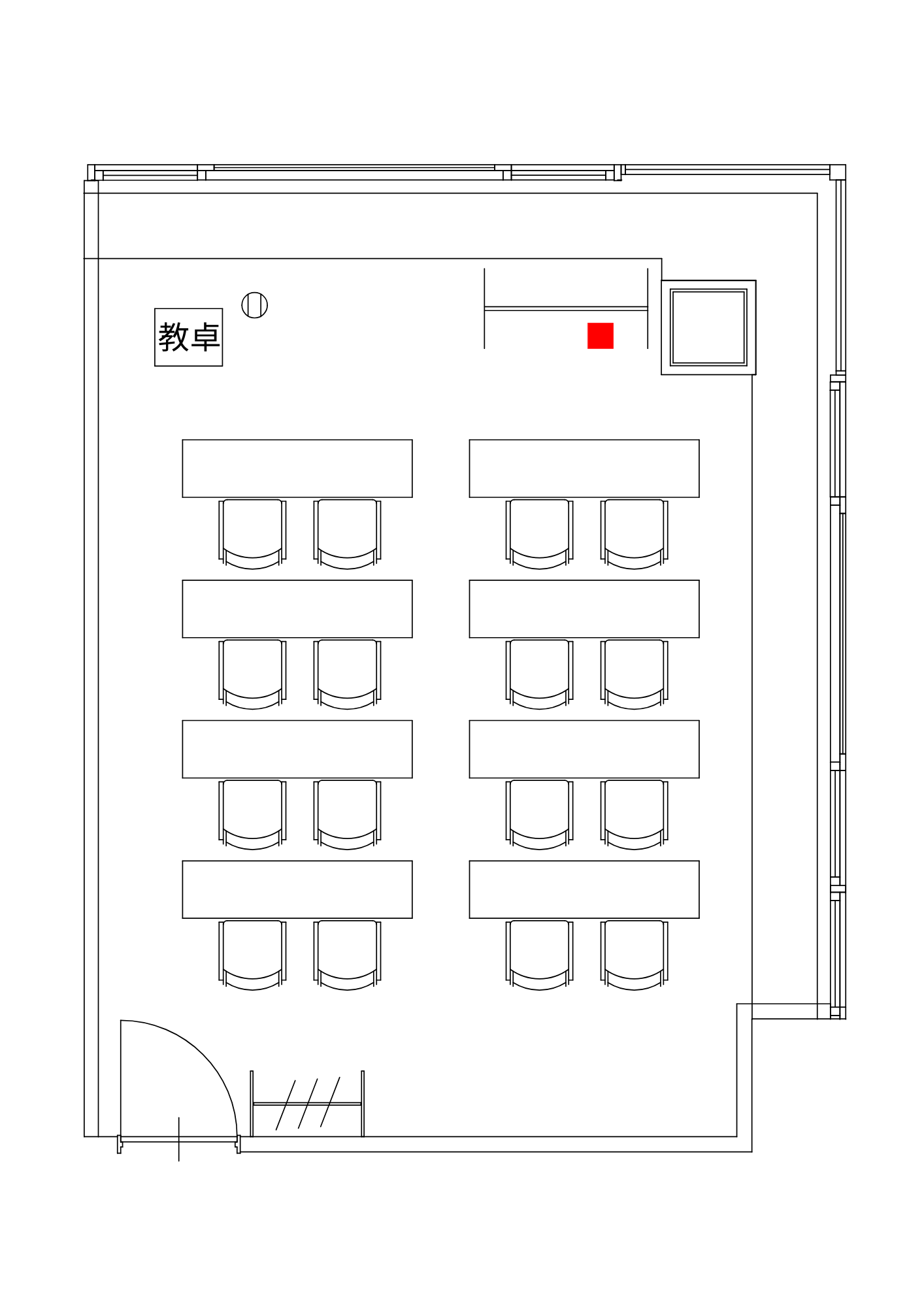 スクール形式(2人掛け) (16名)