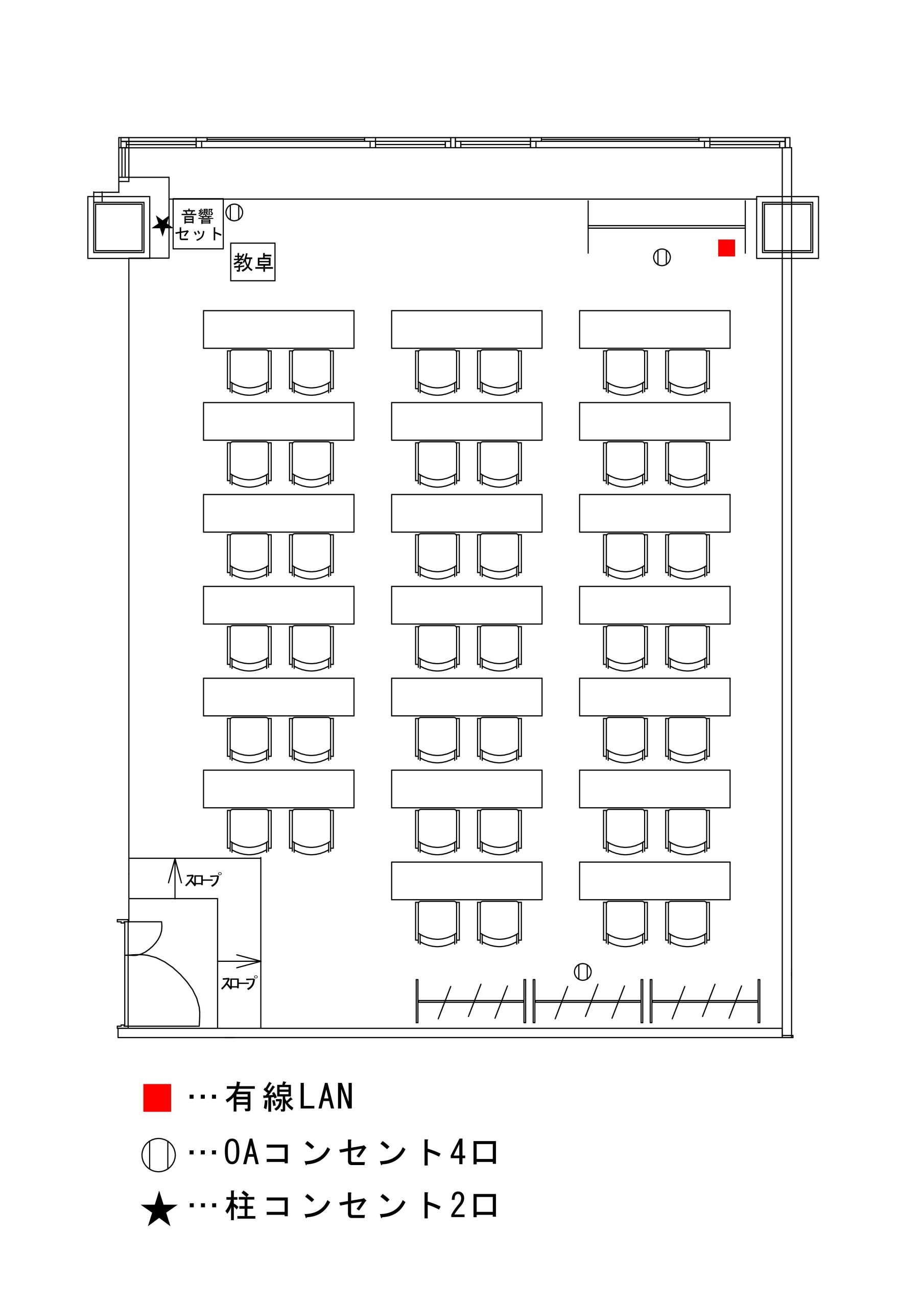 スクール形式(2人掛け) (40名)