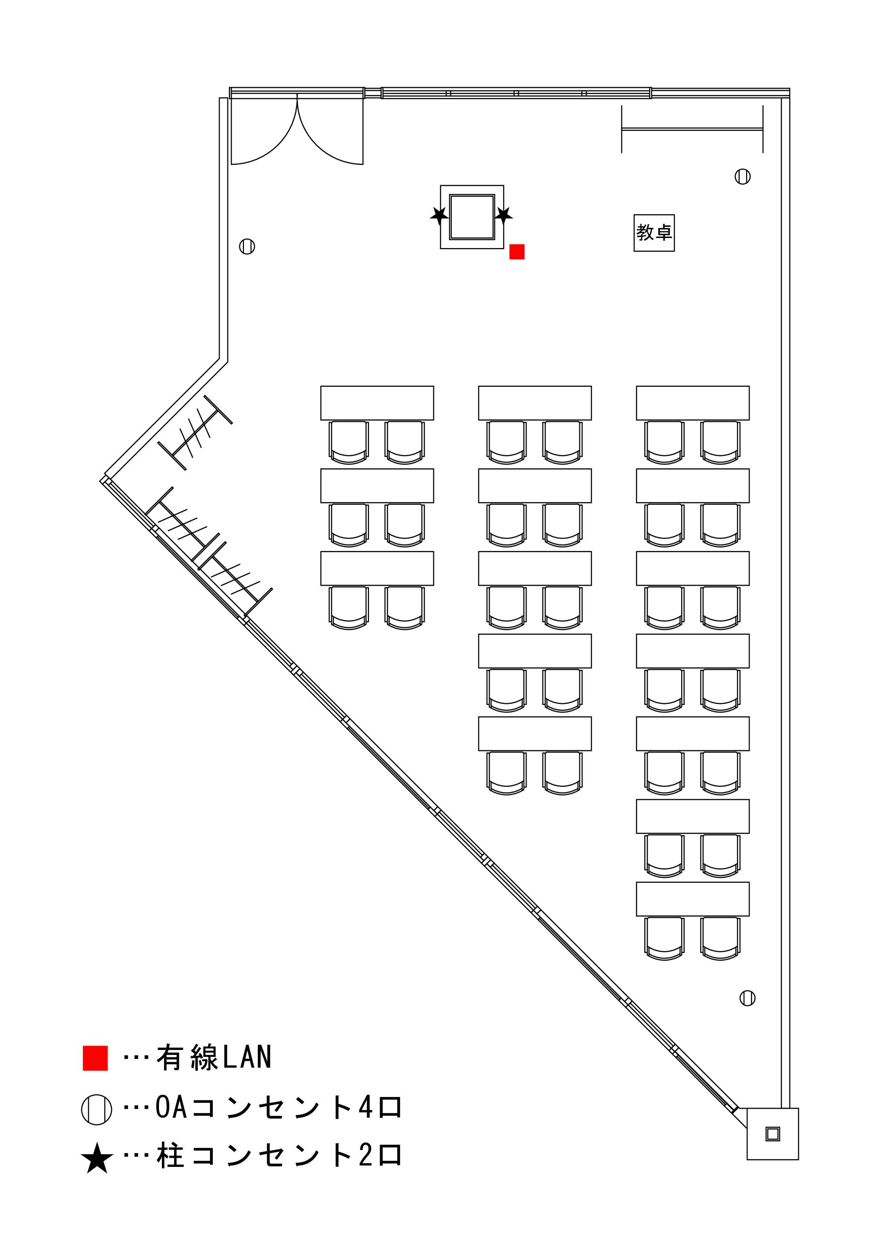 スクール形式(2人掛け) (30名)